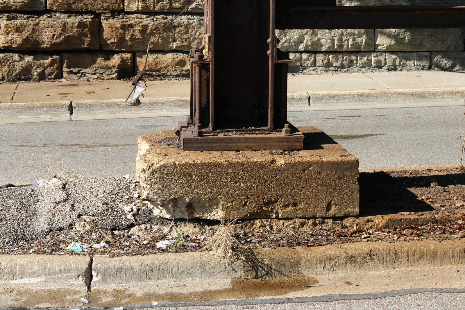 Tower footing, east track
